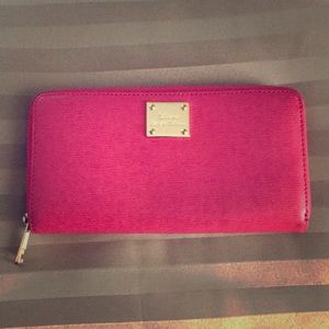 Ralph Lauren RLL canvas pink wallet.Like new!